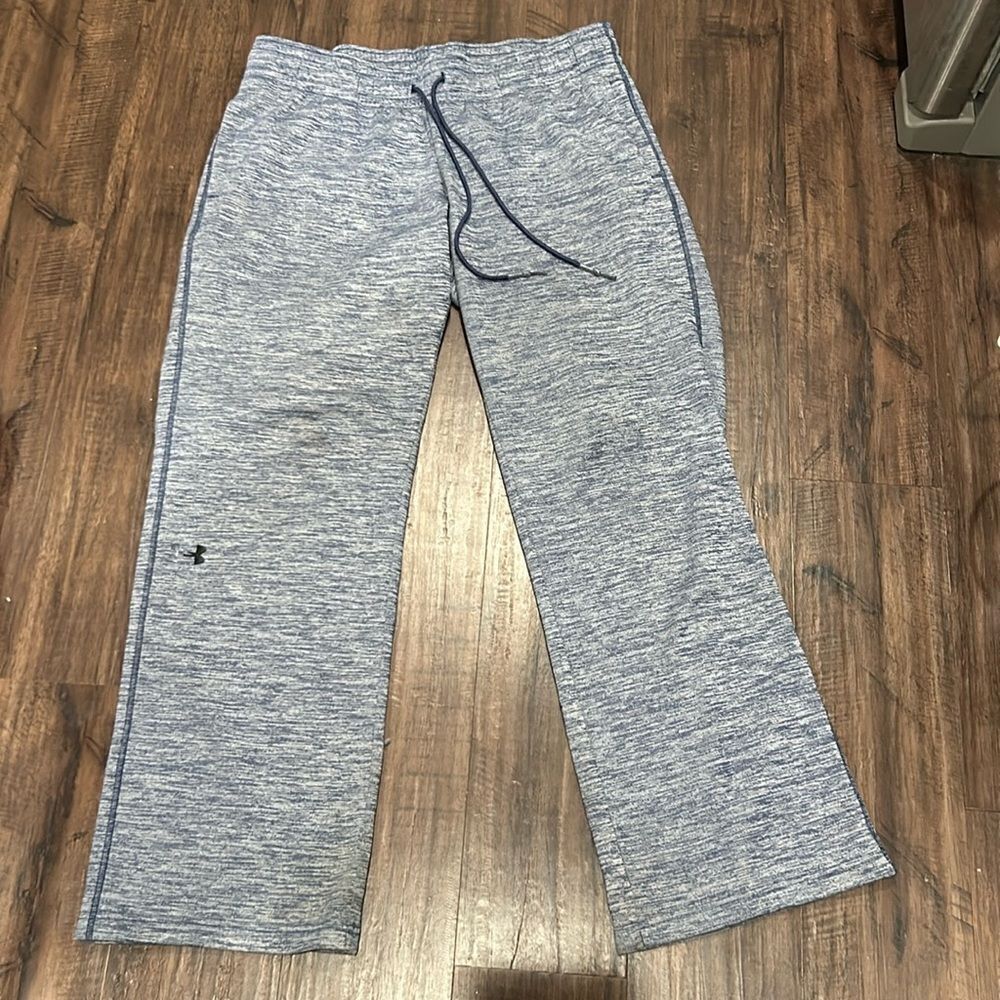 Under Armour Blue Rival Fleece Straight Leg Sweatpants, Size Large